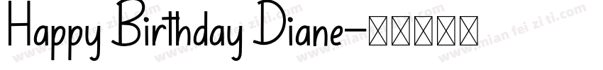 Happy Birthday Diane字体转换